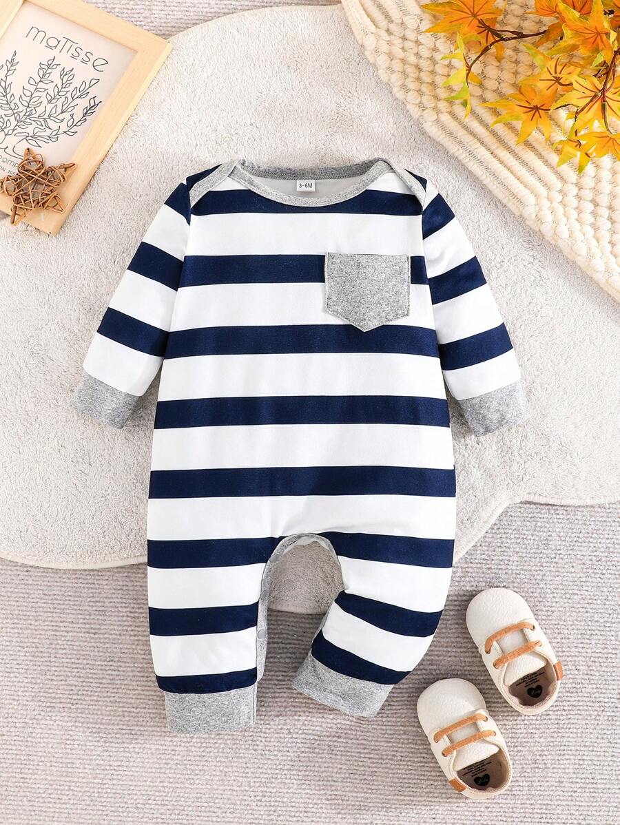 Conjunto 3 Peças para Bebê Menino – Macacão e Calça Listrados e Estampados de Estrela, Casual e Confortável