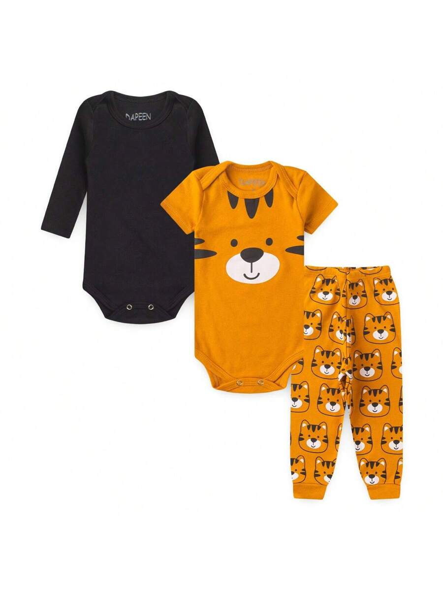 Kit 18 Peças Bebê Menino – Body Manga Longa e Curta + Mijão 100% Algodão