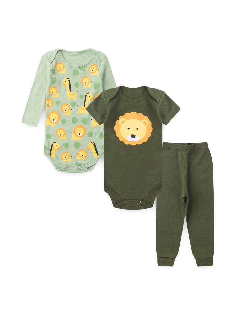 Kit 18 Peças Bebê Menino – Body Manga Longa e Curta + Mijão 100% Algodão