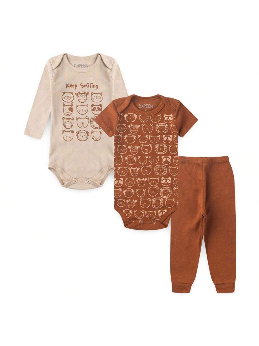 Kit 18 Peças Bebê Menino – Body Manga Longa e Curta + Mijão 100% Algodão