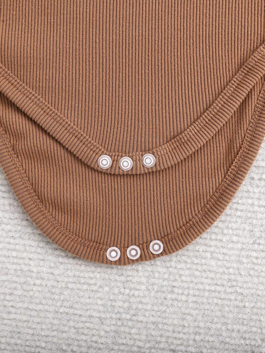 Kit 3 Macacões Canelados para Bebê Menino/Unissex – Gola Alta, Tricô de Malha, Outono/Inverno